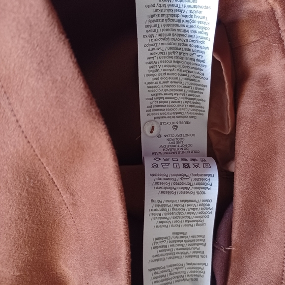 Vero Moda Faux Suede Short Brown Skirt Sz M Academia Preppy Soft Girl - Picture 6 of 8